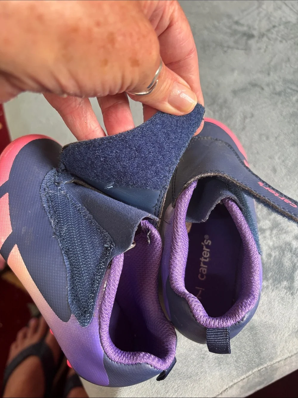 Soccer Cleats, Carter's Kids Navy and Pink. Great condition